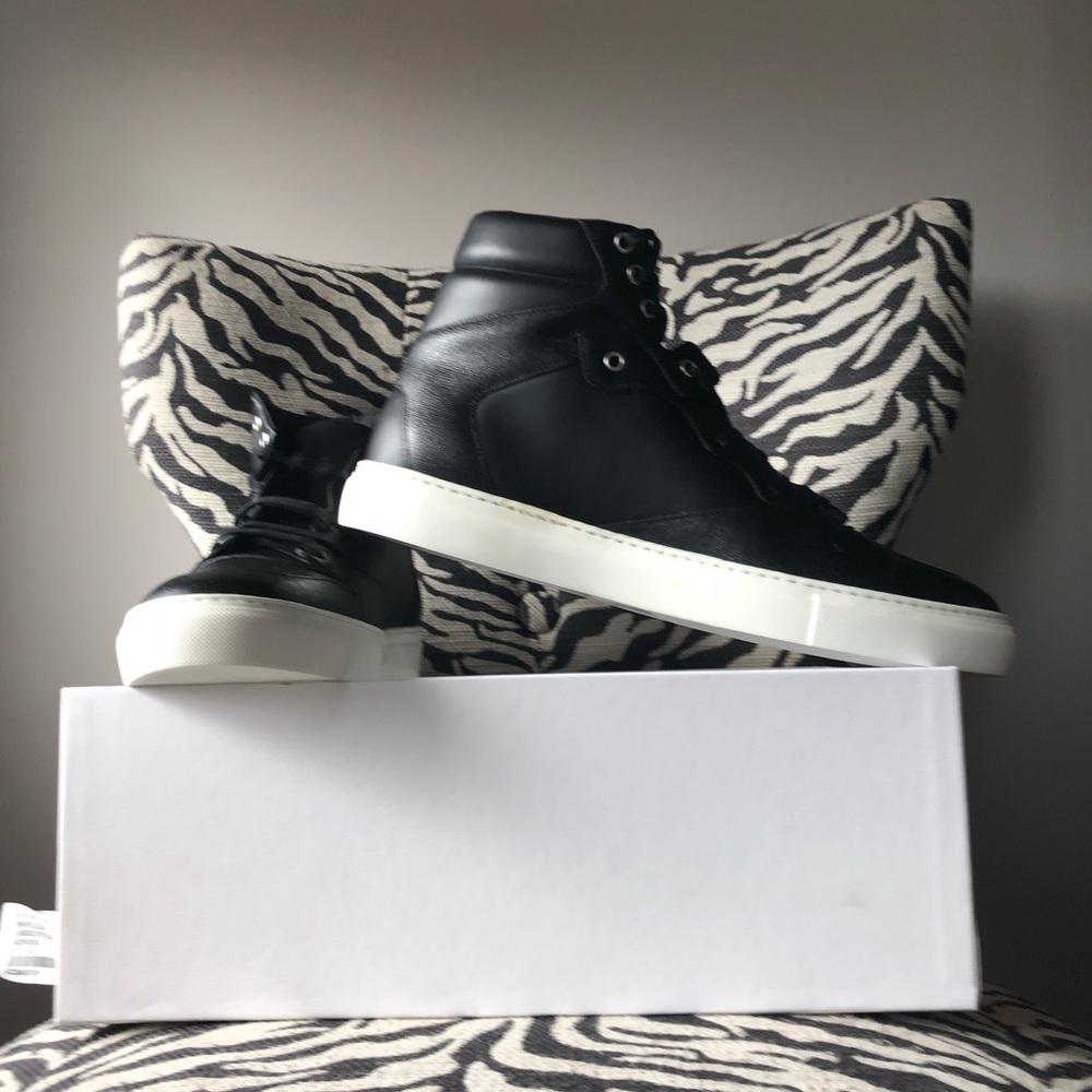 Balenciaga Men’s Monochrome High-Top Sneaker